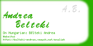 andrea belteki business card